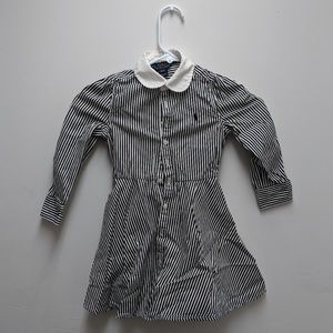 Polo Ralph Lauren Striped Black and White Dress 4T